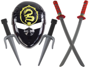 Set Ninja Warrior maska, mačevi, bodeži, crveni ukrasi, višebojno