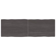 Stolna ploča tamnosiva 180x60x4 cm obrađena masivna hrastovina