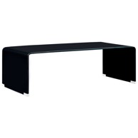 Stolić za kavu kaljeno staklo 98x45x31 cm crni