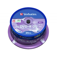 VERBATIM DVD+R DL 8,5 GB 8× Matt Silver 25/1 V043757