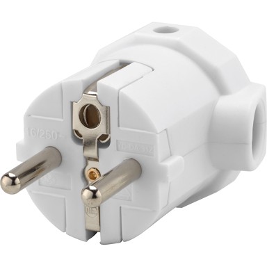 LUX TOOLS Utikač kutni PVC, bijeli