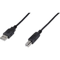 DIGITUS USB kabel A-B 0,5 m dvostruko zaštićen, crni