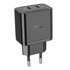 HOCO Zidni punjač Streamer N35, 2x Type C, PD, 45W, crni