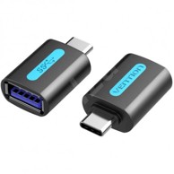 VENTION Adapter USB-C na USB-A 3.0 OTG, crni, 5 Gbps, PVC obloga