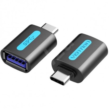 VENTION Adapter USB-C na USB-A 3.0 OTG, crni, 5 Gbps, PVC obloga