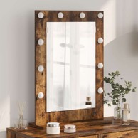 Ogledalo za toalet 70x50x18 cm drvo staklo, dimljeni hrast