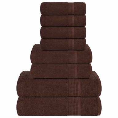 Set ručnika FROGN, 8 dijelova, 360 g/m², smeđi