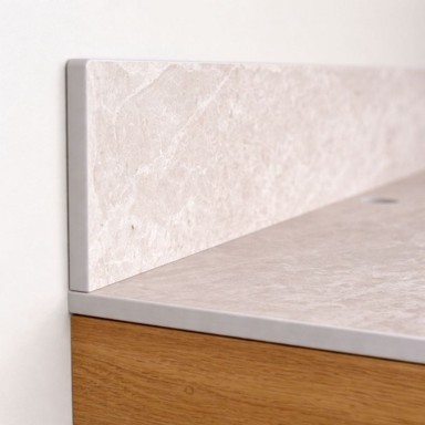 KOLM HPL kupaonska radna ploča za ormarić 80 cm, 81 × 50 cm, zidna ploča 30 cm, Krem Navona