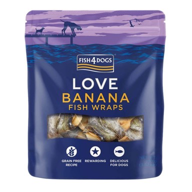 FISH4DOGS Poslastica za pse Love Banana Fish Wraps 100 g