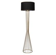 OPVIQ Podna svjetiljka Floor E27, crno-zlatna