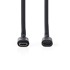 NEDIS USB kabel USB 3 2 gen 1 USB C muški USB C ženski 4K 60Hz 5 Gbps niklani 2 00 m okrugli PVC crni kutija