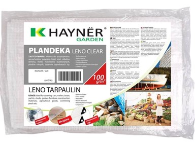 Cerada 4 x 5 m prozirna ojačana 100 g/m²