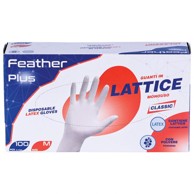 FEATHER Pribor za čišćenje-rukavice latex-s puderom PK100 bijele M
