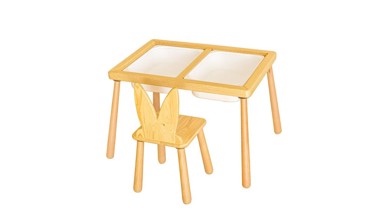 WOODY FASHION Dječji stol set Table and Chair - White