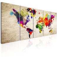 Slika World Map Painted World 225x90