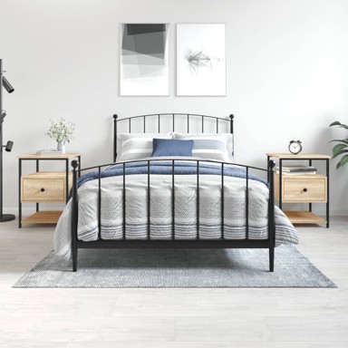 Noćni ormarići 40x42x56 cm, 2 kom, boja hrasta, konstruirano drvo