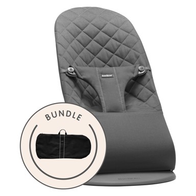 BABYBJORN Ljuljačka Bliss Woven Classic s torbom, antracit