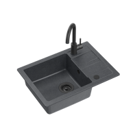 QUADRON Set Go Smart Very Black crna s uzorkom