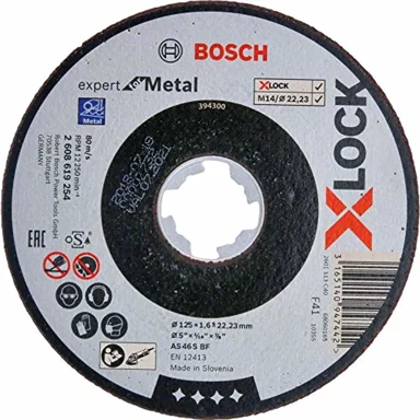 BOSCH Rezna ploča X-LOCK, 125 x 1,6 mm, za metal
