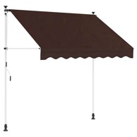 Ručno sklopiva tenda, 150 cm, smeđa, bijeli okvir