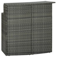 Vrtni barski stol sivi 120 x 55 x 110 cm od poliratana