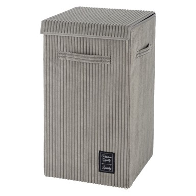 WENKO Siva košara za rublje Cora, obujam 63 l