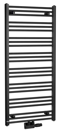 BRUCKNER Radijator ALBRECHT, 600 x 1250 mm, crni mat, središnji priključak