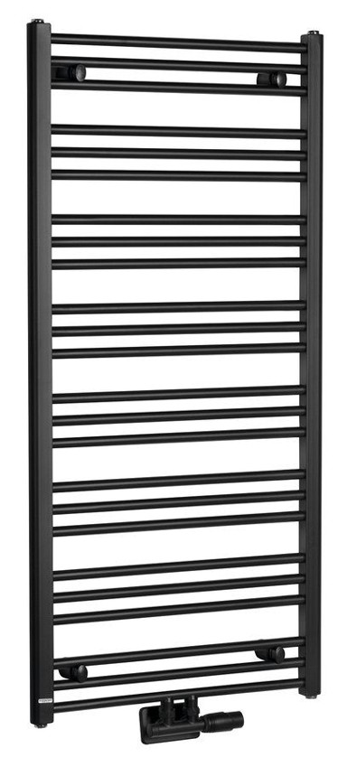 BRUCKNER Radijator ALBRECHT, 600 x 1250 mm, crni mat, središnji priključak