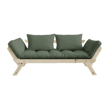 KARUP DESIGN Promjenjivi kauč Bebop Natural Clear / Maslinasto zelena, 176x80x75 cm