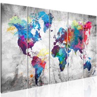Slika World Map Spilt Paint 200x80