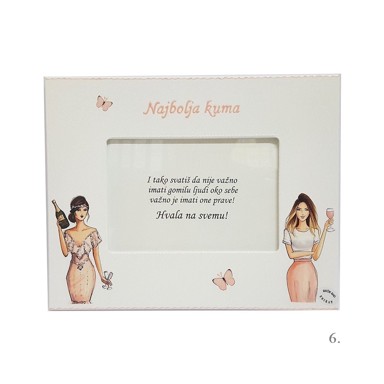 Personalizirani okvir za vjenčane kumove, model 6