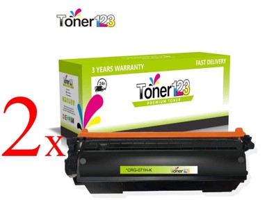 TONER123 Komplet Canon 071H / CRG-071H / LBP122dw, MF272dw, MF275dw, 2 × crna XL