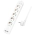 LOGILINK produžna utičnica s 5 izlaza, 2 USB-A i prekidačem, kabel 1,5 m, bijela