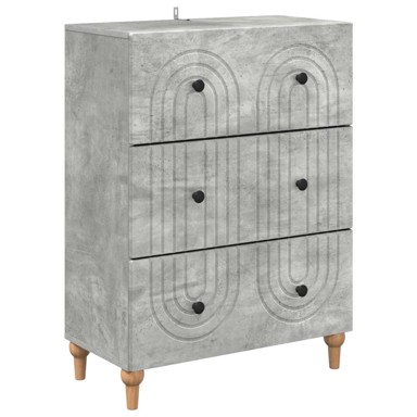 Ormar s ladicama, dimenzije 66 x 34,5 x 90 cm, betonsko siva