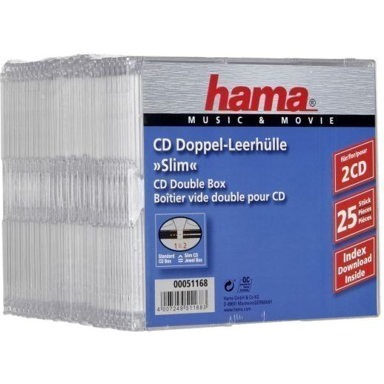 HAMA Tanka kutija za optički disk 00051168, 2 diska, prozirna