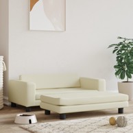 Krevet za pse s produžetkom krem 100 x 50 x 30 cm umjetna koža