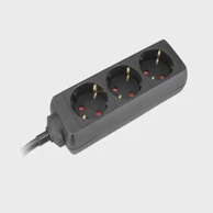 COMMEL 232-323 trostruka prenosiva utičnica 16 a 250 v ~ 3500 w, crna