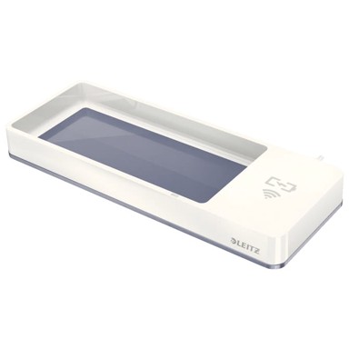 LEITZ Stolni organizer Wow s indukcijskim punjačem, bijeli, 53651001