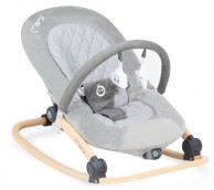 MOMI Ležaljka s LUMIWOOD melodijom, vibrirajuća, siva
