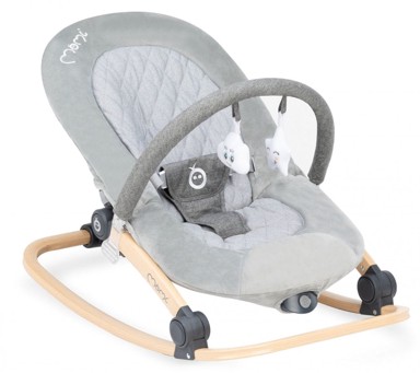 MOMI Ležaljka s LUMIWOOD melodijom, vibrirajuća, siva