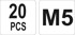 YATO Čelične matice M5 20 komada YT-36472