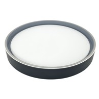 FEROTEHNA Plafonjera LED Leah, 24W, 1440 lm, DIP CCT 3000K/4000K/6500K, IP20, promjer 40 cm, sivo-crna 