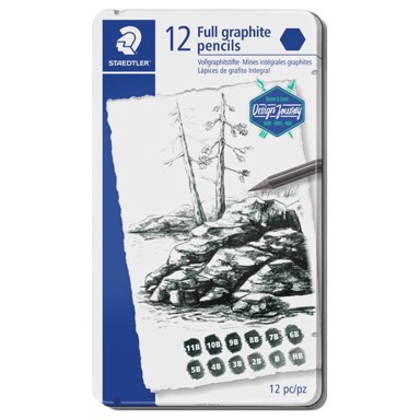 STAEDTLER Set grafitnih olovaka Mars Lumograph Design Journey 100G M12, 12 kom, blister