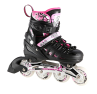 NILS EXTREME Role i klizaljke 4u1, LED rasvjeta, veličina 31-34, roza