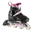 NILS EXTREME Role i klizaljke 4u1, LED rasvjeta, veličina 31-34, roza