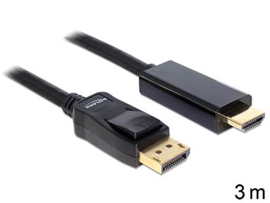 DELOCK DisplayPort kabel 1.2 (M) na HDMI A (M), High Speed, 3m