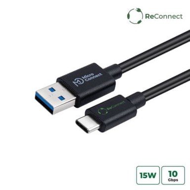 MICROCONNECT .2CA0.25 USB AC kabel 0.25 m crne boje