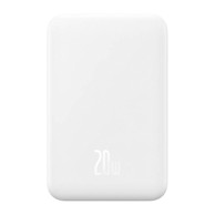 BASEUS Mini power bank, magnetski, 5000mAh, USB-C, 20W, bijeli