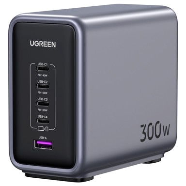UGREEN Punjač Nexode, 300W, 5-ulaza, PD GaN