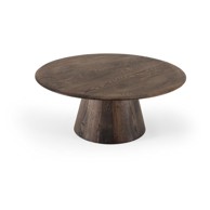 GAZZDA Stolić za kavu Mushroom ø 80 cm smeđi okrugli od punog hrasta